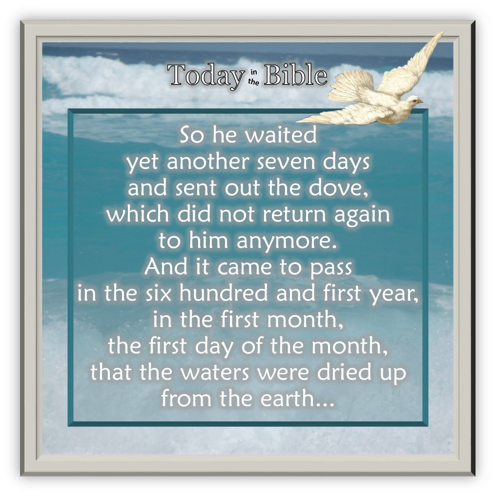 Tishrei 1 – The Waters Were Dried Up From The&nbsp;Earth…