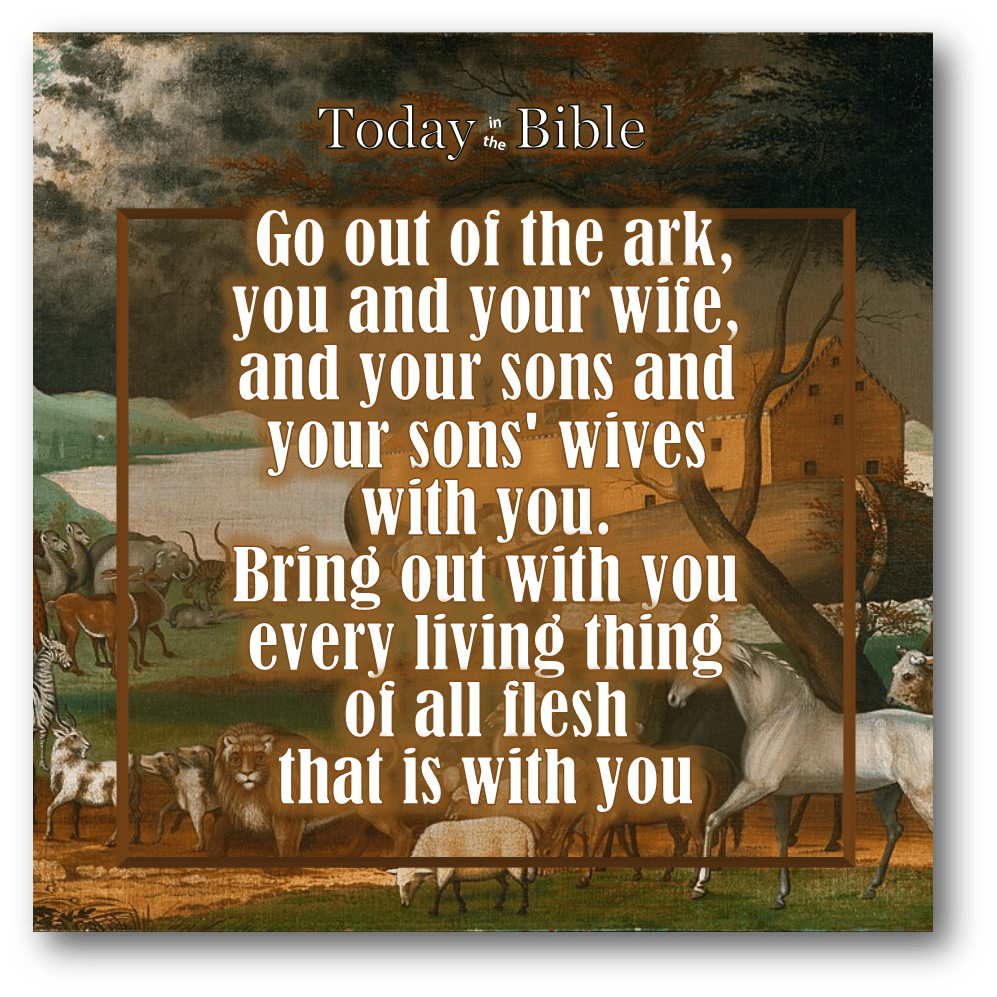 Cheshvan 27 – Go Out of the&nbsp;Ark…