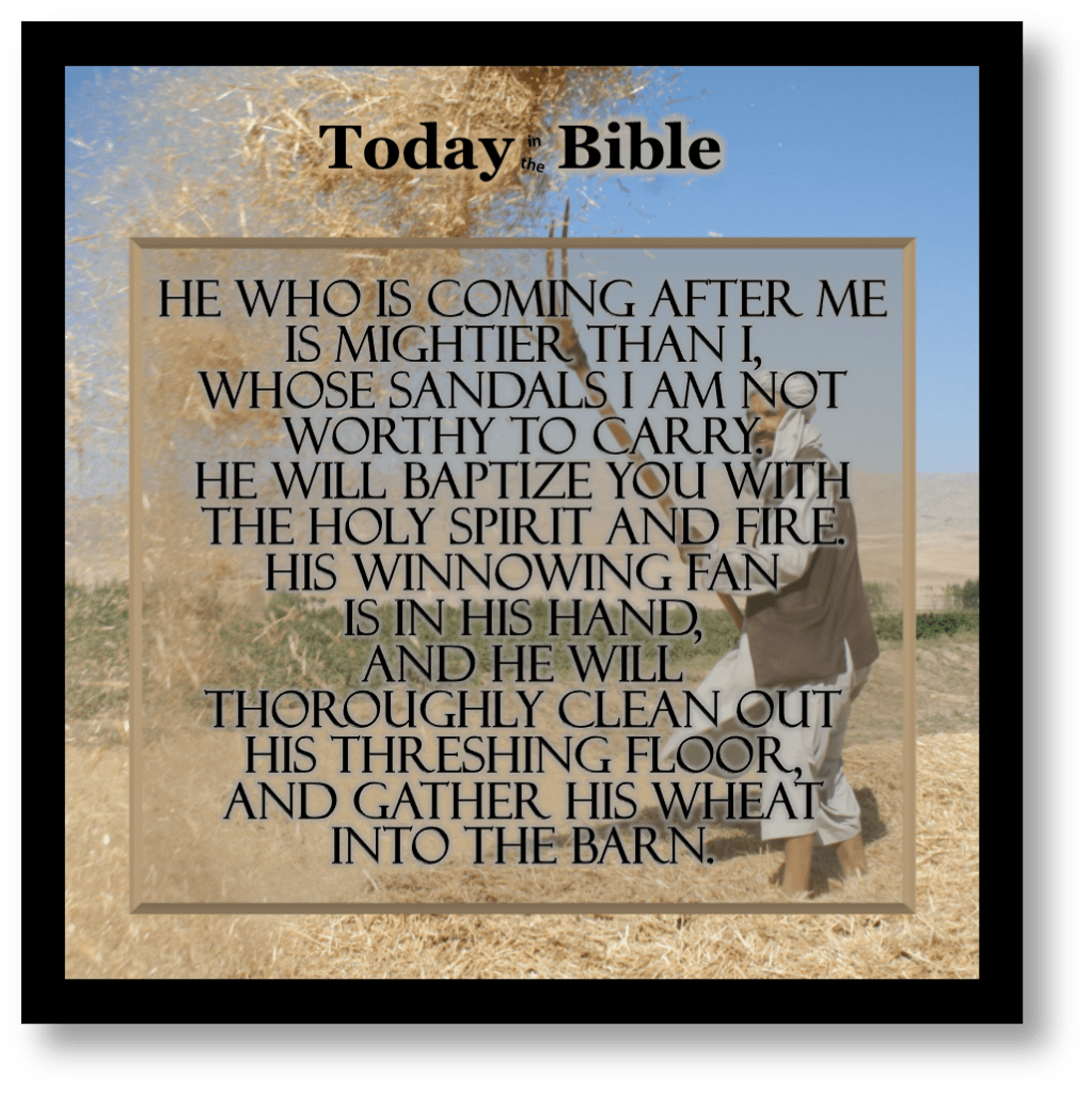Nisan 8 – His winnowing fan is in His&nbsp;hand…