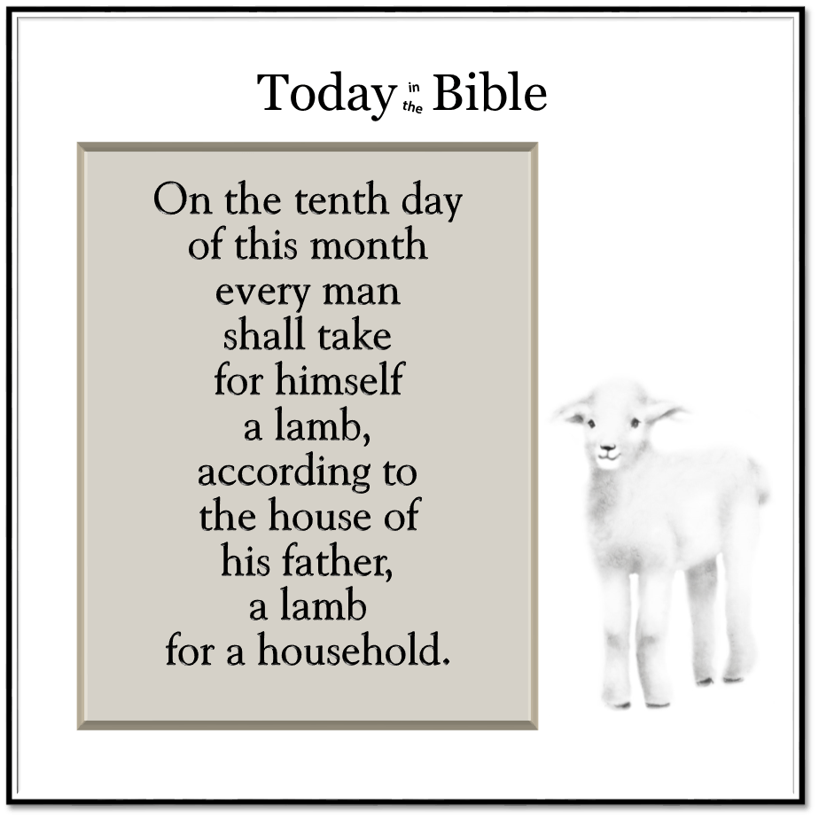 Nisan 10 – Every man shall take for himself a&nbsp;lamb…