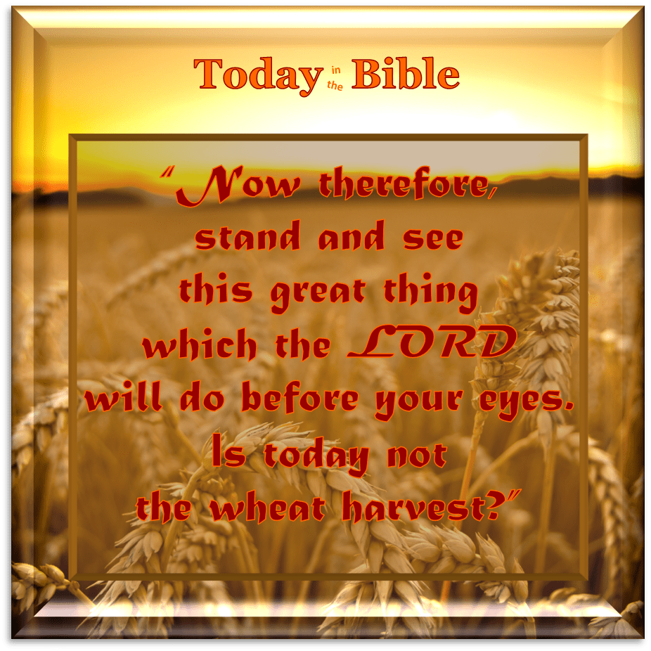 Iyyar 26 – Now therefore, stand and see this great thing which the LORD will do before your&nbsp;eyes…