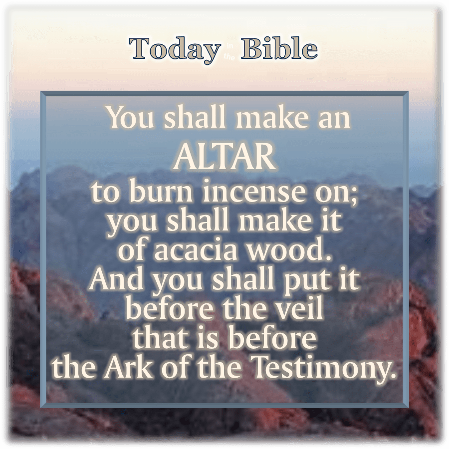 Tammuz 6 – Make an altar to burn incense&nbsp;on