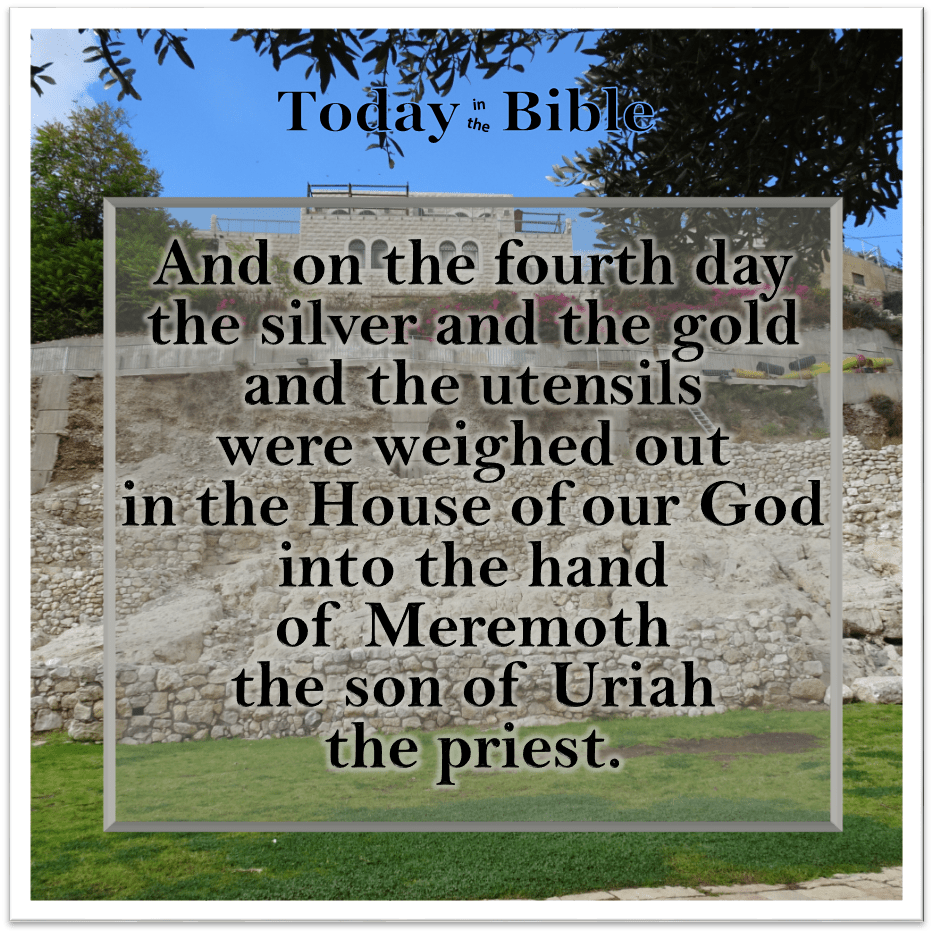 Av 4 – The Silver, Gold, and Utensils were Weighed Out in the House of Our&nbsp;God