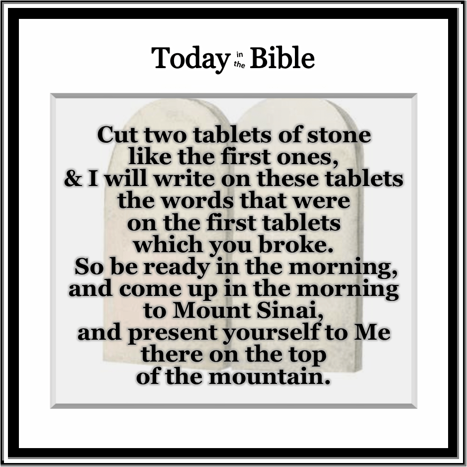 Av 30 – He Cut Two Tablets of Stone Like the First&nbsp;Ones