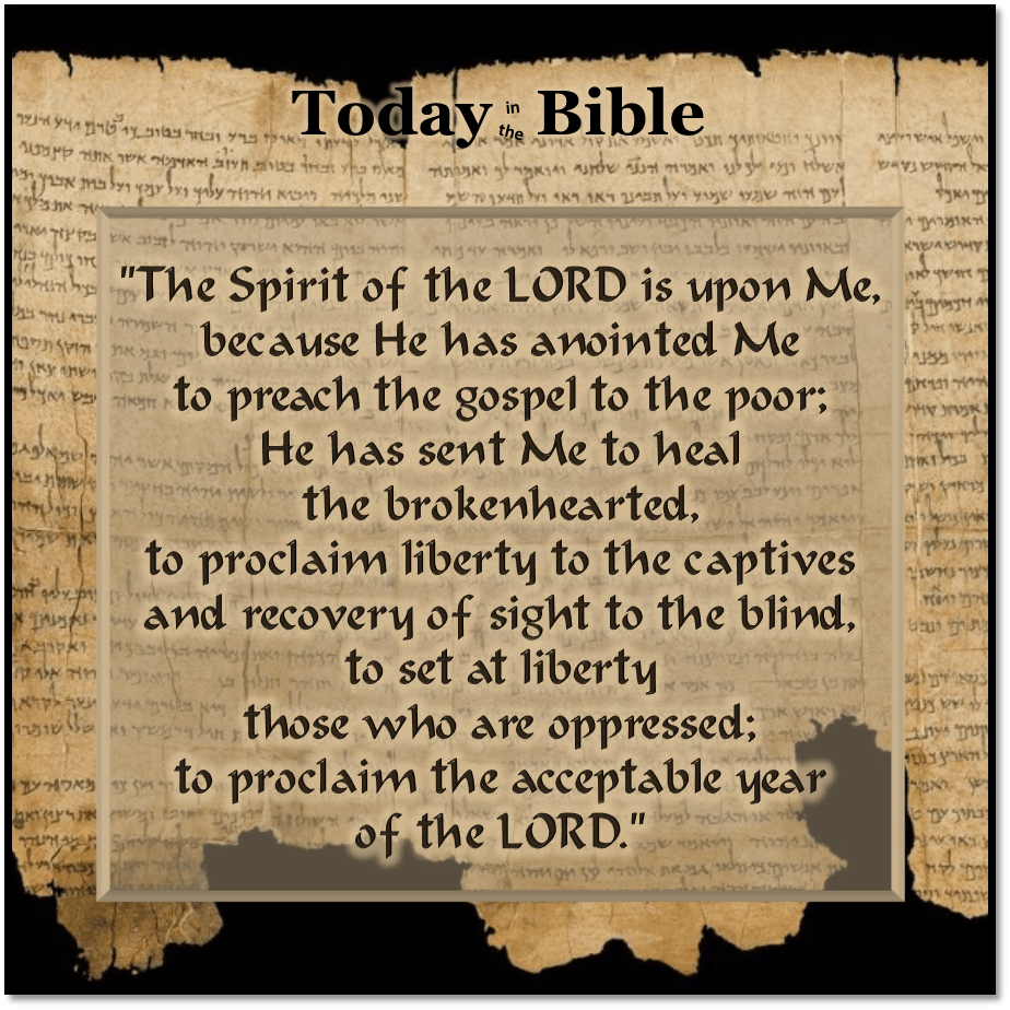 Tishrei 10 – The Spirit of the LORD is upon&nbsp;Me…