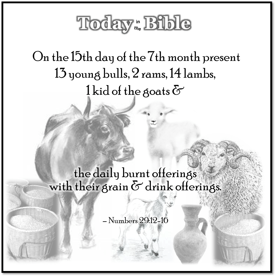 Tishrei 15 – Sukkot, Day 1 – The&nbsp;Offerings