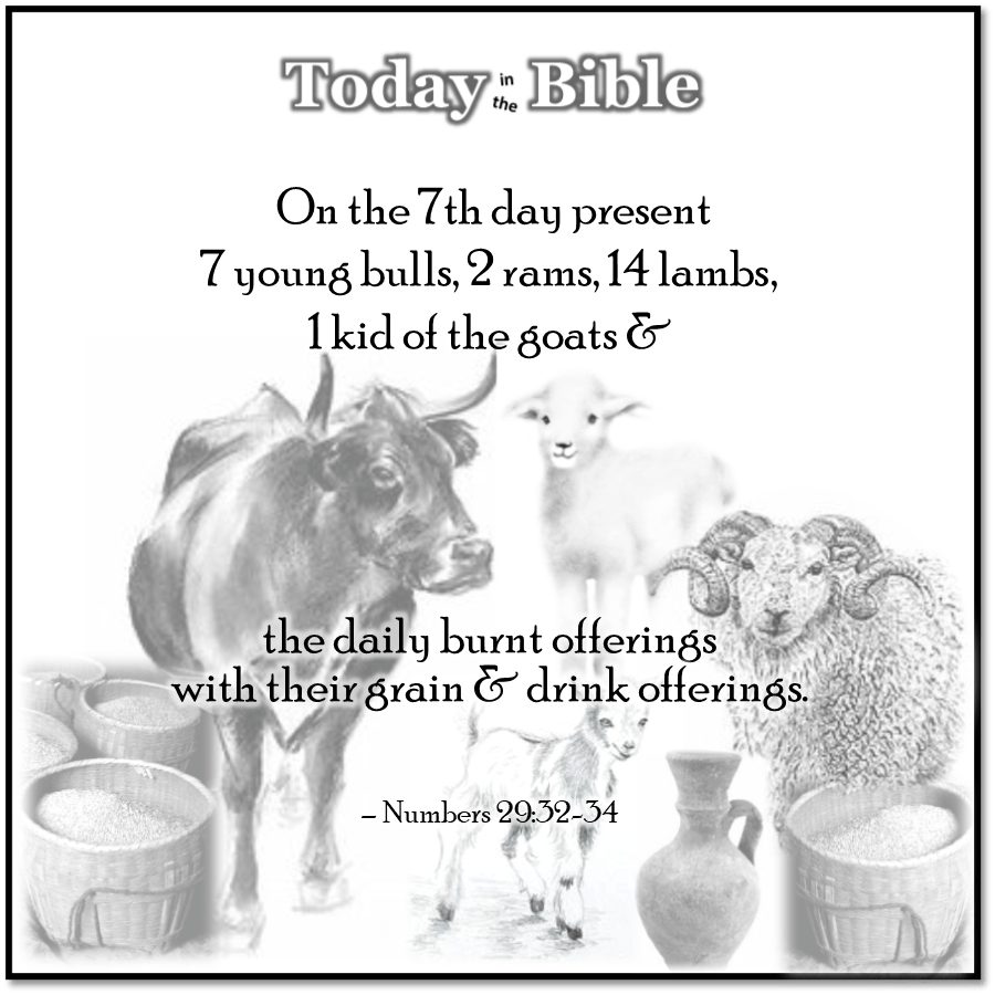 Tishrei 21 – Sukkot, Day 7 – The&nbsp;Offerings