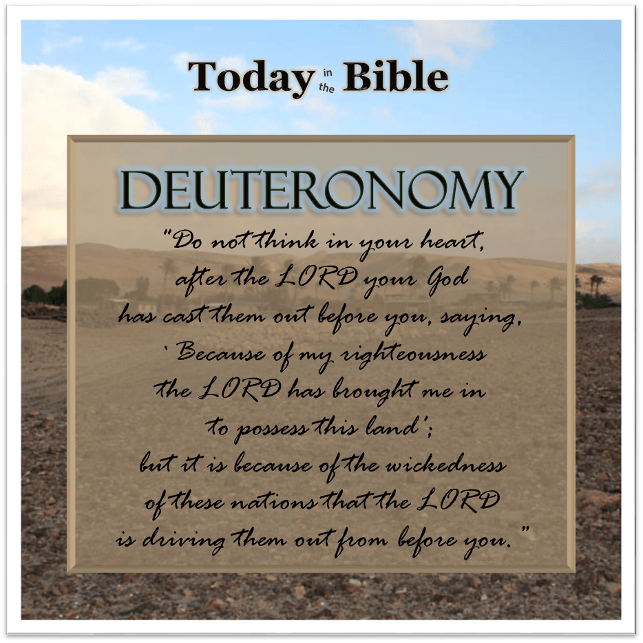 Shevat 10 – It is not because of your&nbsp;righteousness…